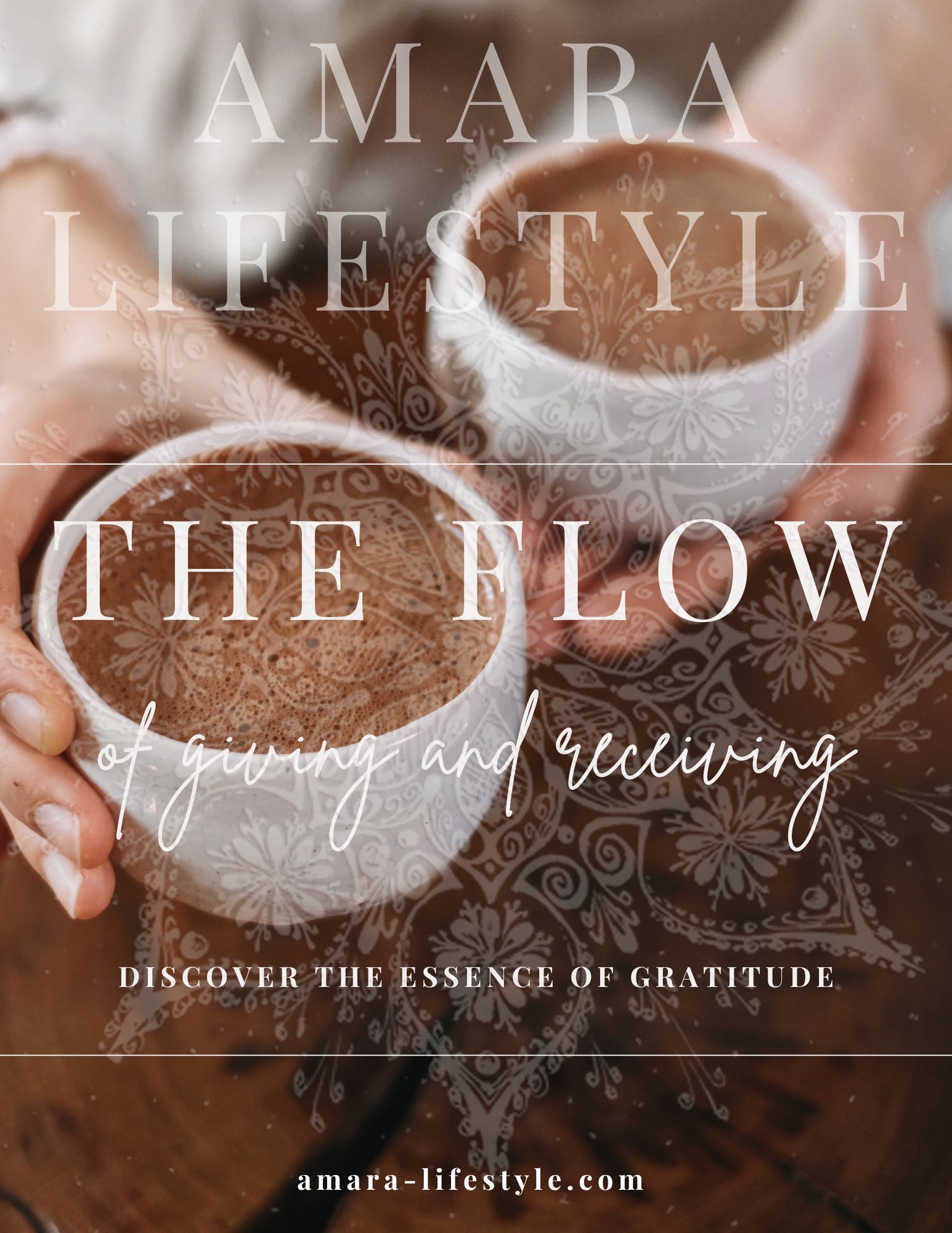 The Flow of Giving and Receiving: A woman holding two cups of cocoa, symbolizing The Flow of Giving and Receiving: A woman holding two cups of cocoa, symbolizing the balance of generosity and gratitude in everyday moments.